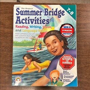 Summer bridge activities for students in 7-8 in math and ELA. You get 2 books.